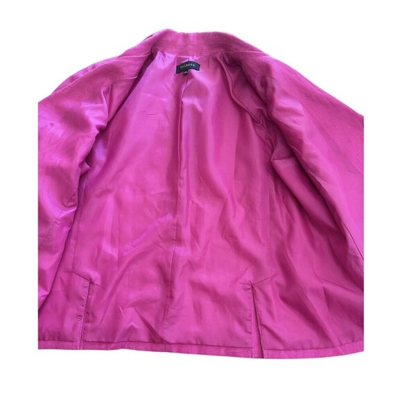 Talbots Pink Blazer 16 Lined 100% Linen 3/4 Sleeve Shoulder Pads - Picture 2 of 8